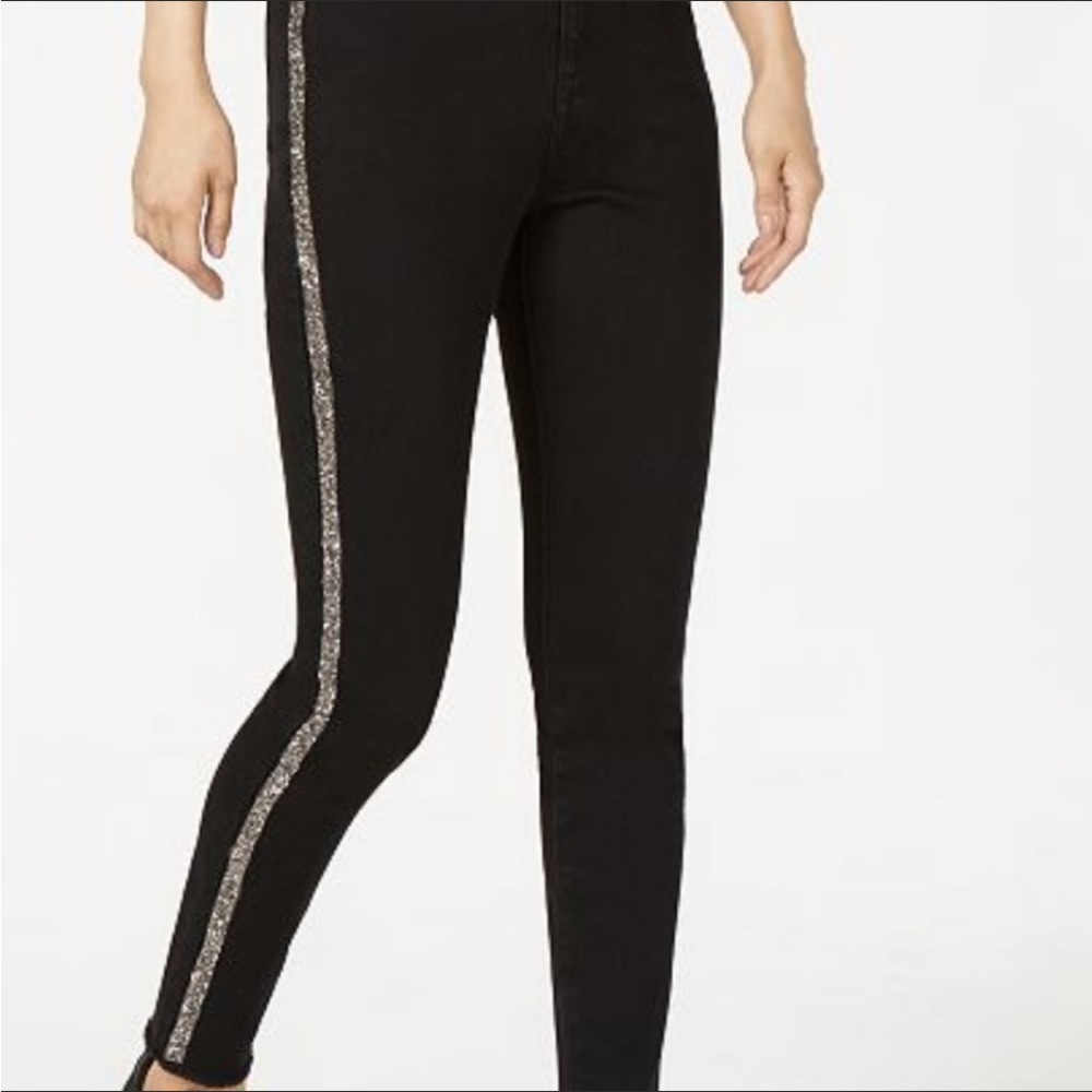 Tinseltown black jeans with sparkle strip